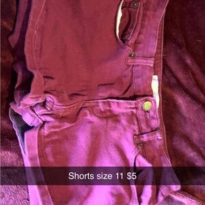 Purple Shorts Size 11